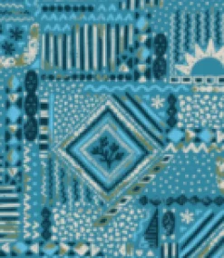 Copetín Jumpsuit - Vintage Patchwork Blue Pool