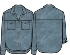 Coral Organic Cotton Long Sleeve Shirt - Washed Denim