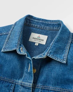 Coral Organic Cotton Long Sleeve Shirt - Washed Denim