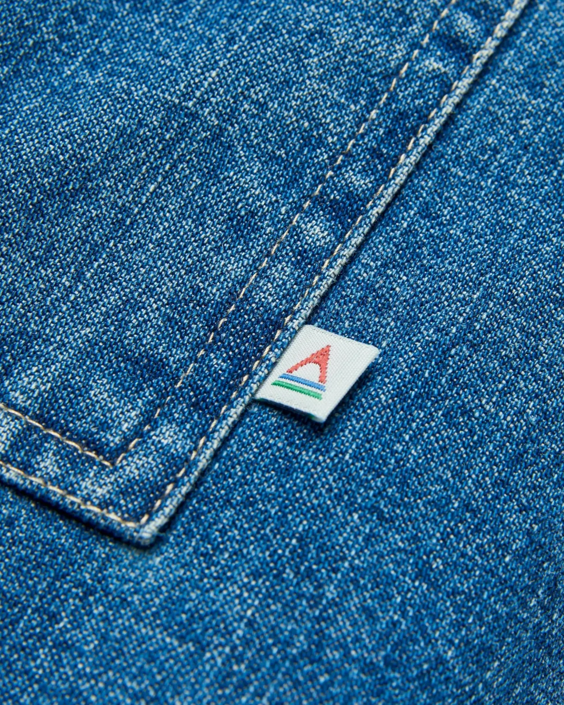 Coral Organic Cotton Long Sleeve Shirt - Washed Denim