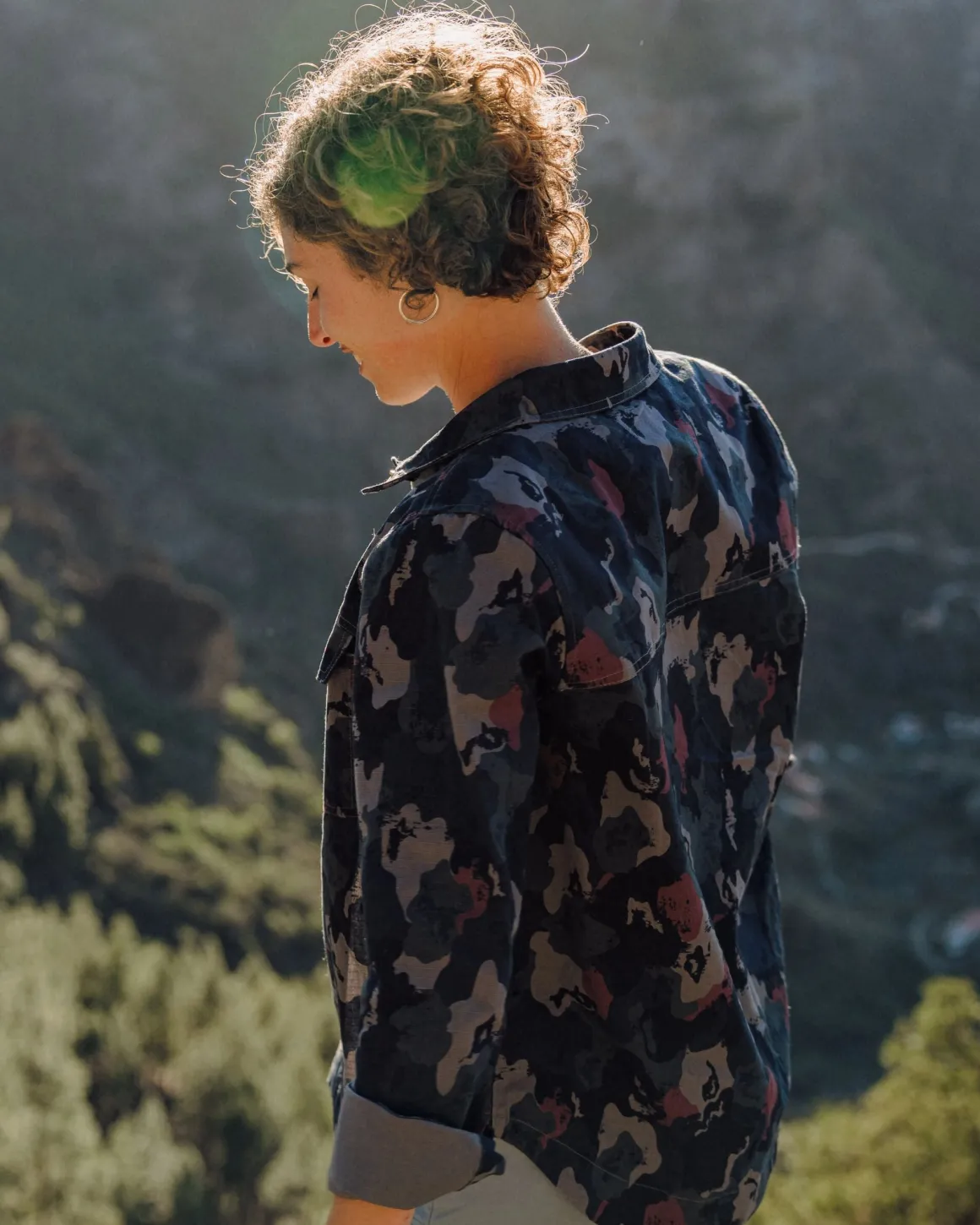 Coral Organic Cotton Long Sleeve Shirt - Sycamore Camo