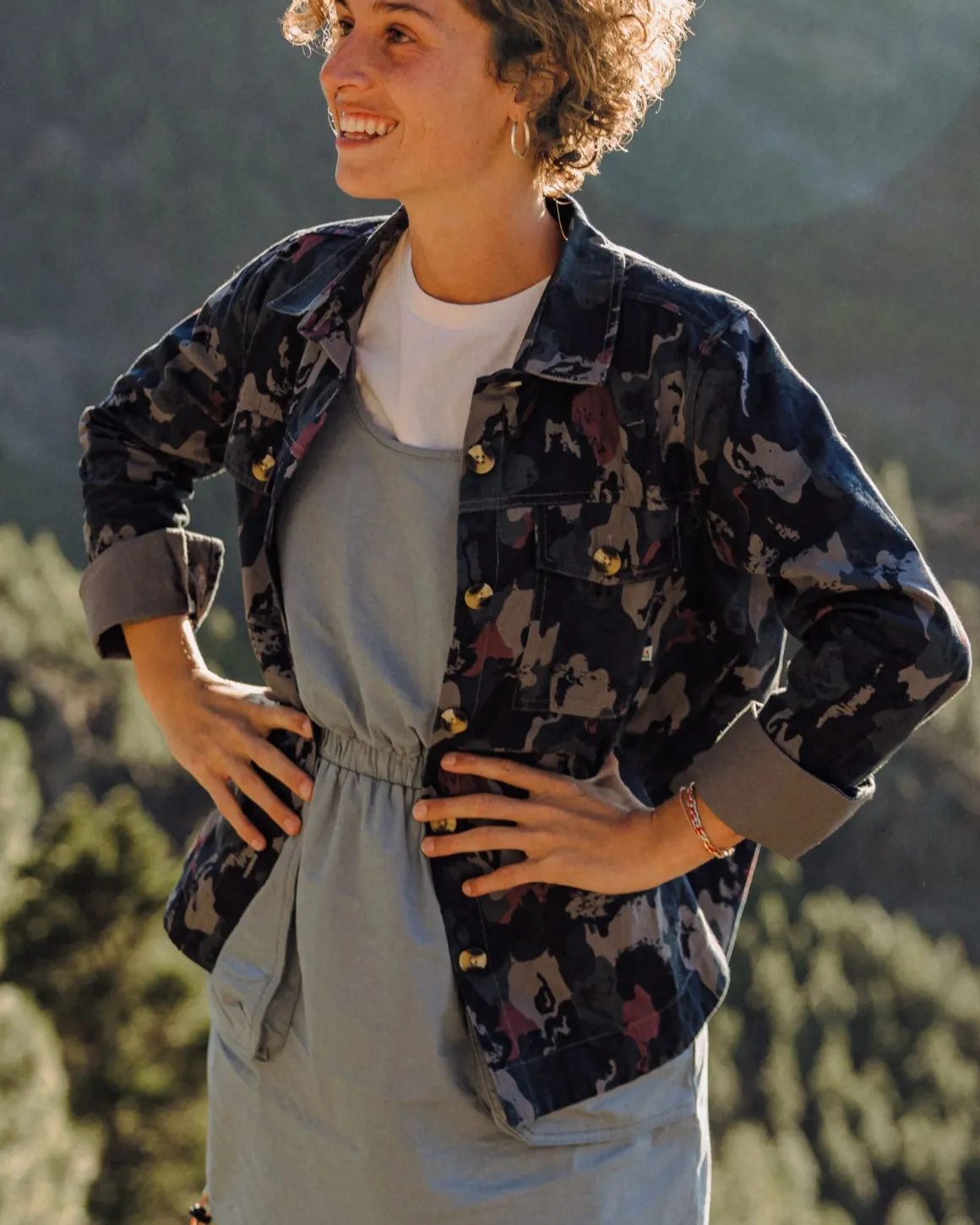 Coral Organic Cotton Long Sleeve Shirt - Sycamore Camo