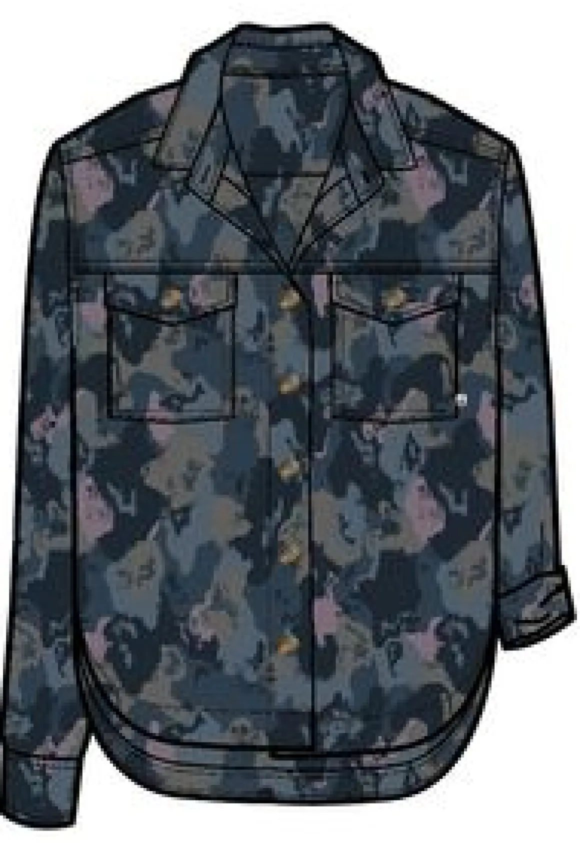 Coral Organic Cotton Long Sleeve Shirt - Sycamore Camo