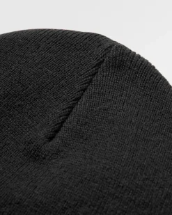 Core Recycled Acrylic High-Top Beanie - Black