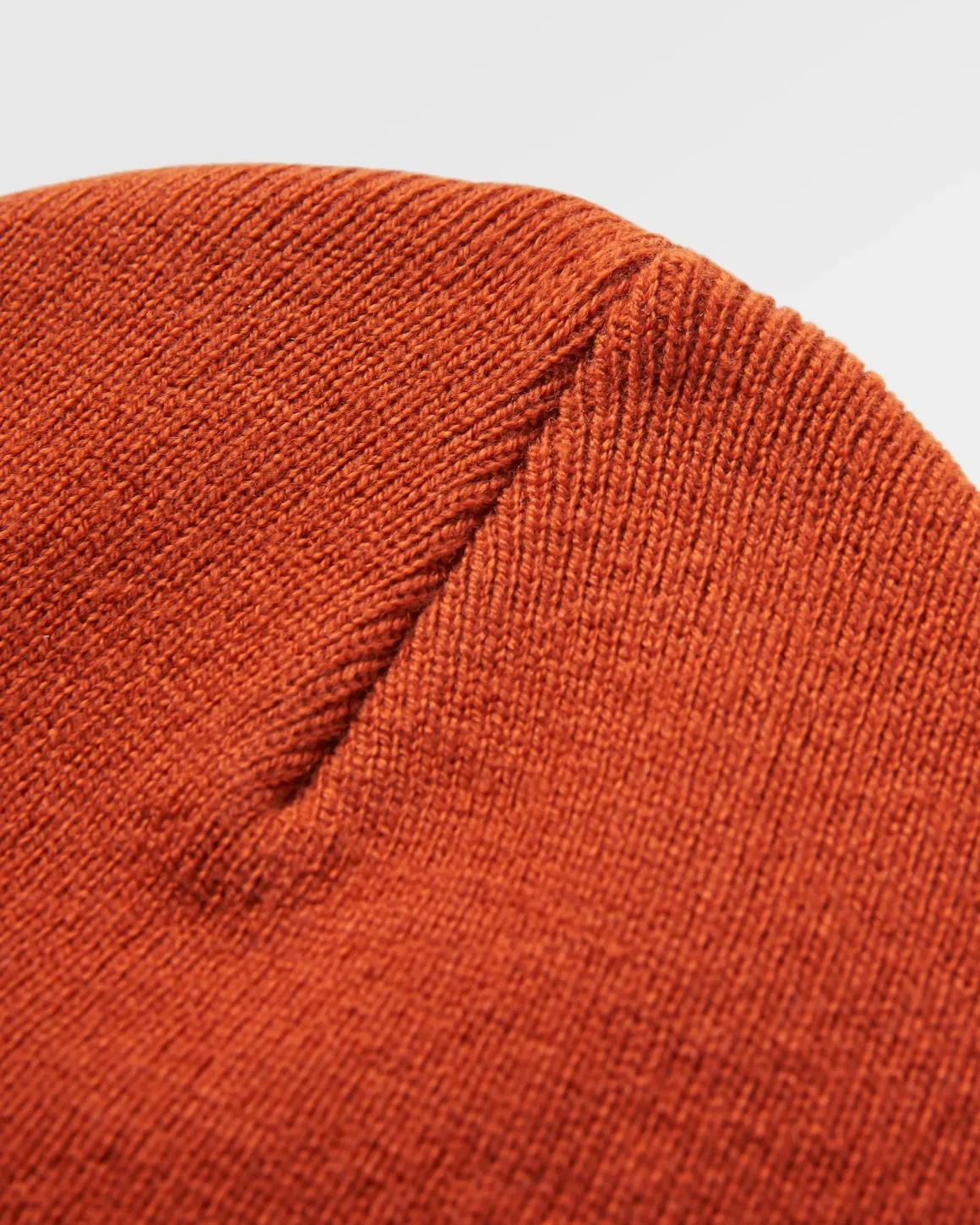 Core Recycled Acrylic High-Top Beanie - Rust