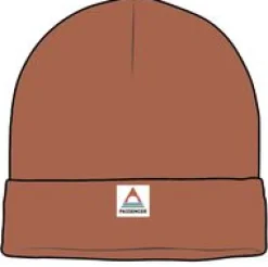 Core Recycled Acrylic High-Top Beanie - Rust