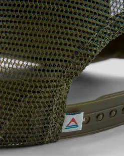 Core Recycled Cotton Trucker Hat - Khaki Green