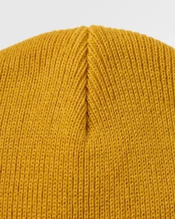 Core Recycled Low-Top Beanie - Mustard Yellow