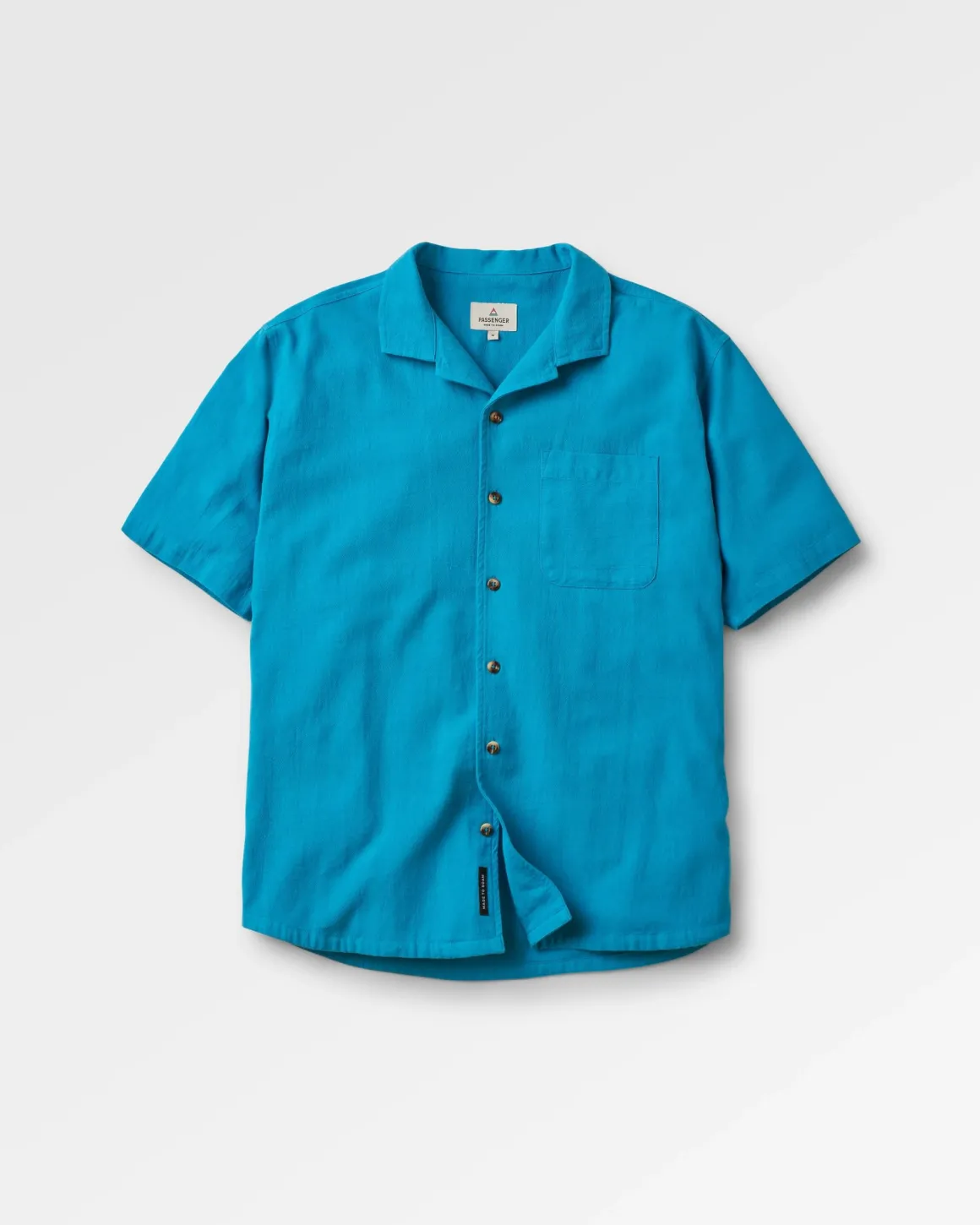 Cove Organic Cotton Short Sleeve Shirt - Blue Pool