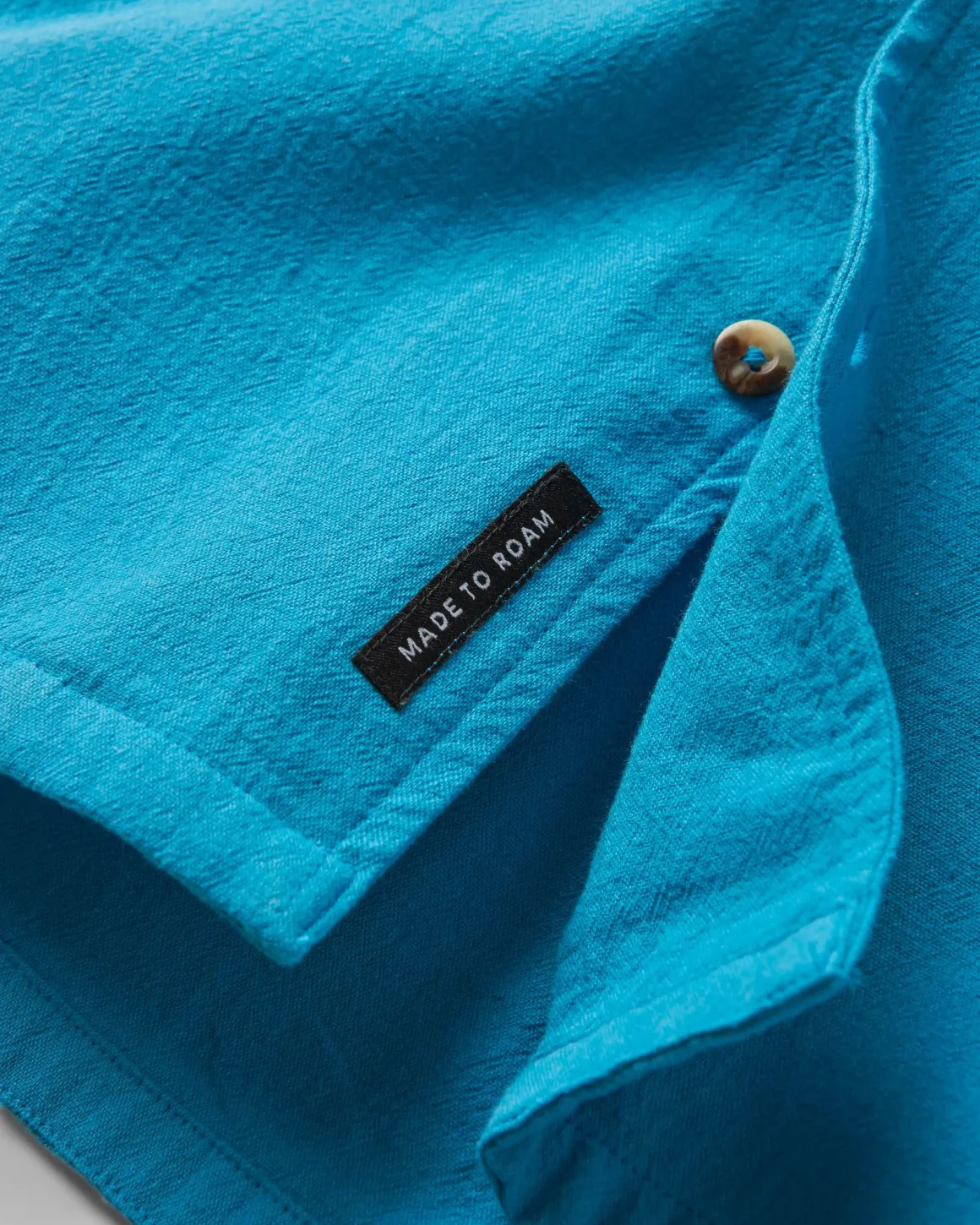 Cove Organic Cotton Short Sleeve Shirt - Blue Pool