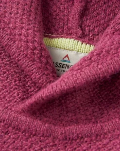 Cove Recycled Knitted Hoodie - Rhubarb