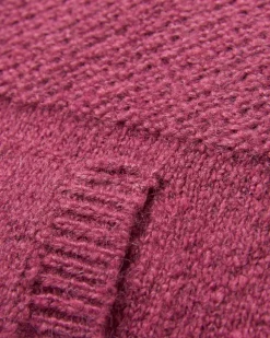 Cove Recycled Knitted Hoodie - Rhubarb