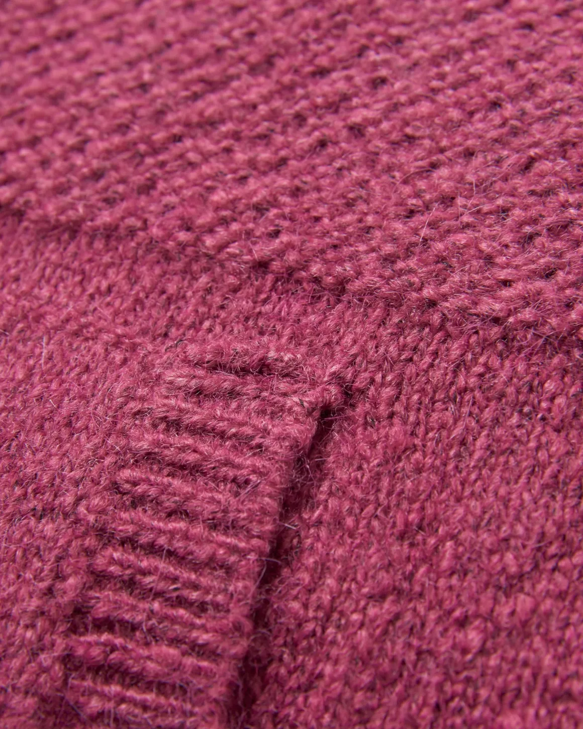 Cove Recycled Knitted Hoodie - Rhubarb