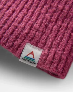 Cove Recycled Knitted Hoodie - Rhubarb