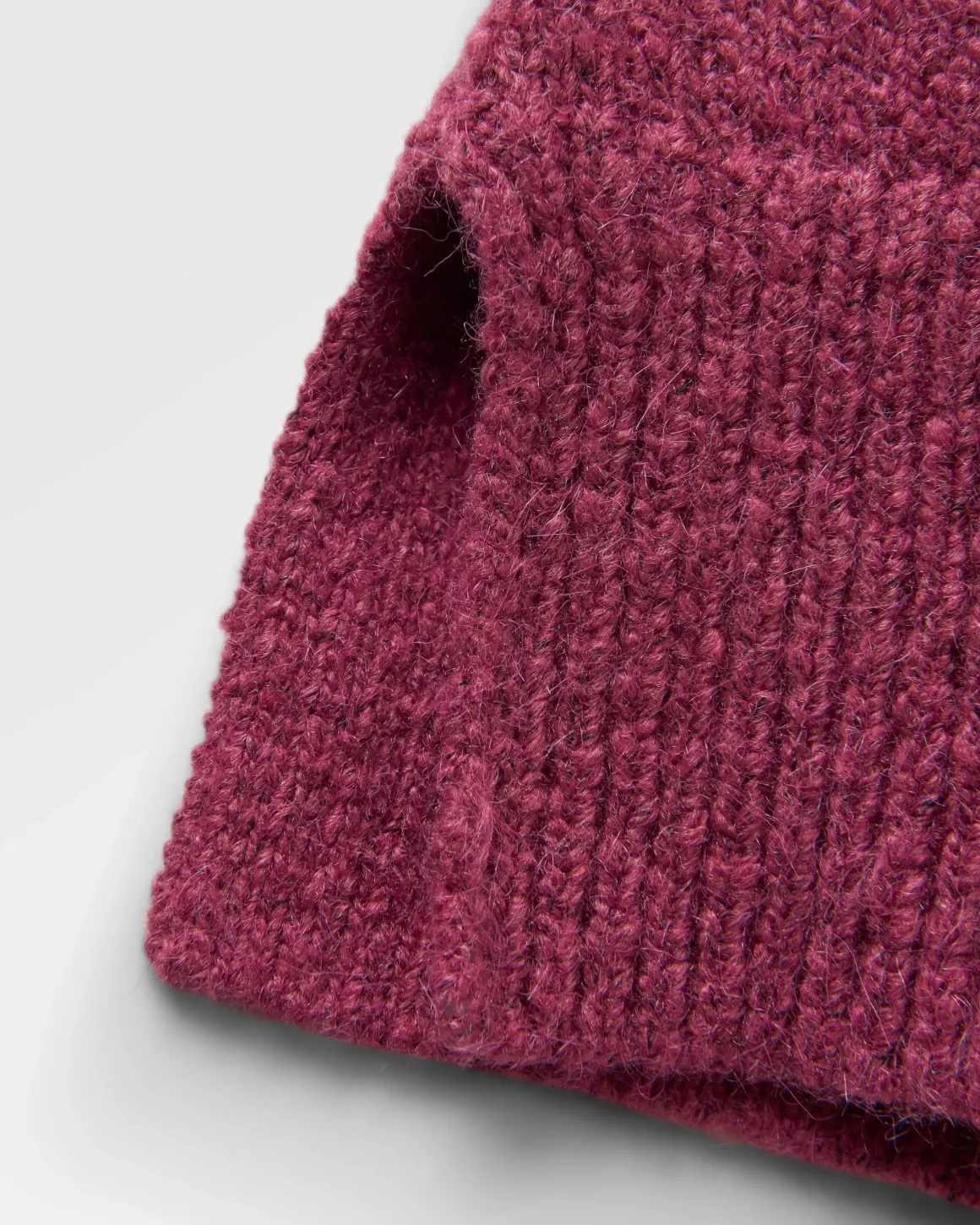 Cove Recycled Knitted Hoodie - Rhubarb