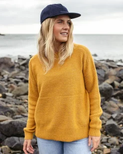 Cove Recycled Knitted Sweater - Amber Gold