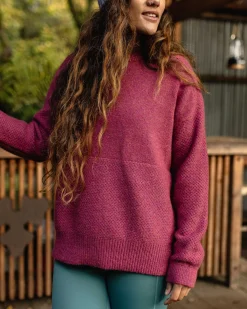 Cove Recycled Knitted Sweater - Rhubarb