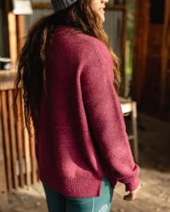 Cove Recycled Knitted Sweater - Rhubarb