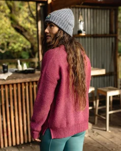 Cove Recycled Knitted Sweater - Rhubarb