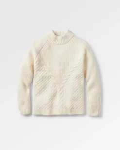 Cozy Cable Recycled Knitted Sweater - Off White