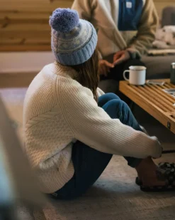 Cozy Cable Recycled Knitted Sweater - Off White