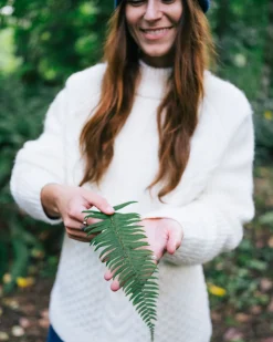 Cozy Cable Recycled Knitted Sweater - Off White