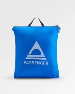 Cozy Recycled Sherpa Blanket - Mountain Geo Grey Blue