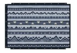 Cozy Recycled Sherpa Blanket - Mountain Geo Grey Blue