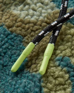 Cozy Recycled Sherpa Fleece Neck Gaiter - Alpine Camo Khaki Green