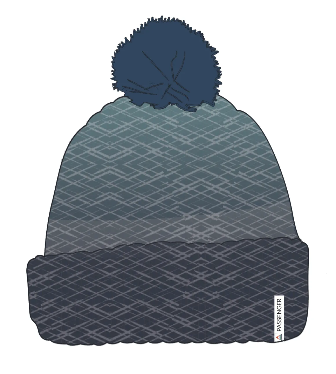 Crag Recycled Bobble Hat - Charcoal/Arctic