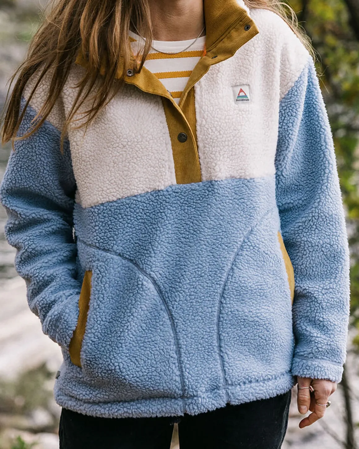 Create Recycled Deep-Pile Sherpa Fleece - Blue Fog