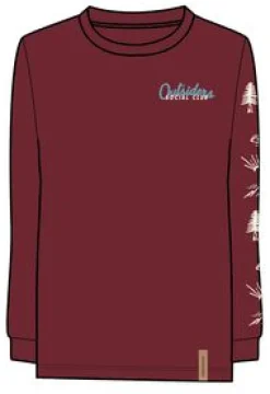 Dawn Recycled Cotton Long Sleeve T-Shirt - Earth Red