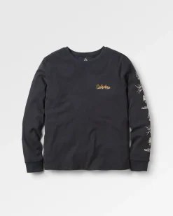 Dawn Recycled Cotton Long Sleeve T-Shirt - Black