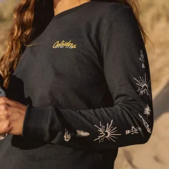 Dawn Recycled Cotton Long Sleeve T-Shirt - Black