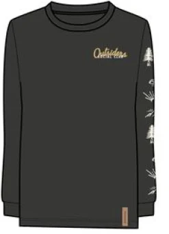 Dawn Recycled Cotton Long Sleeve T-Shirt - Black