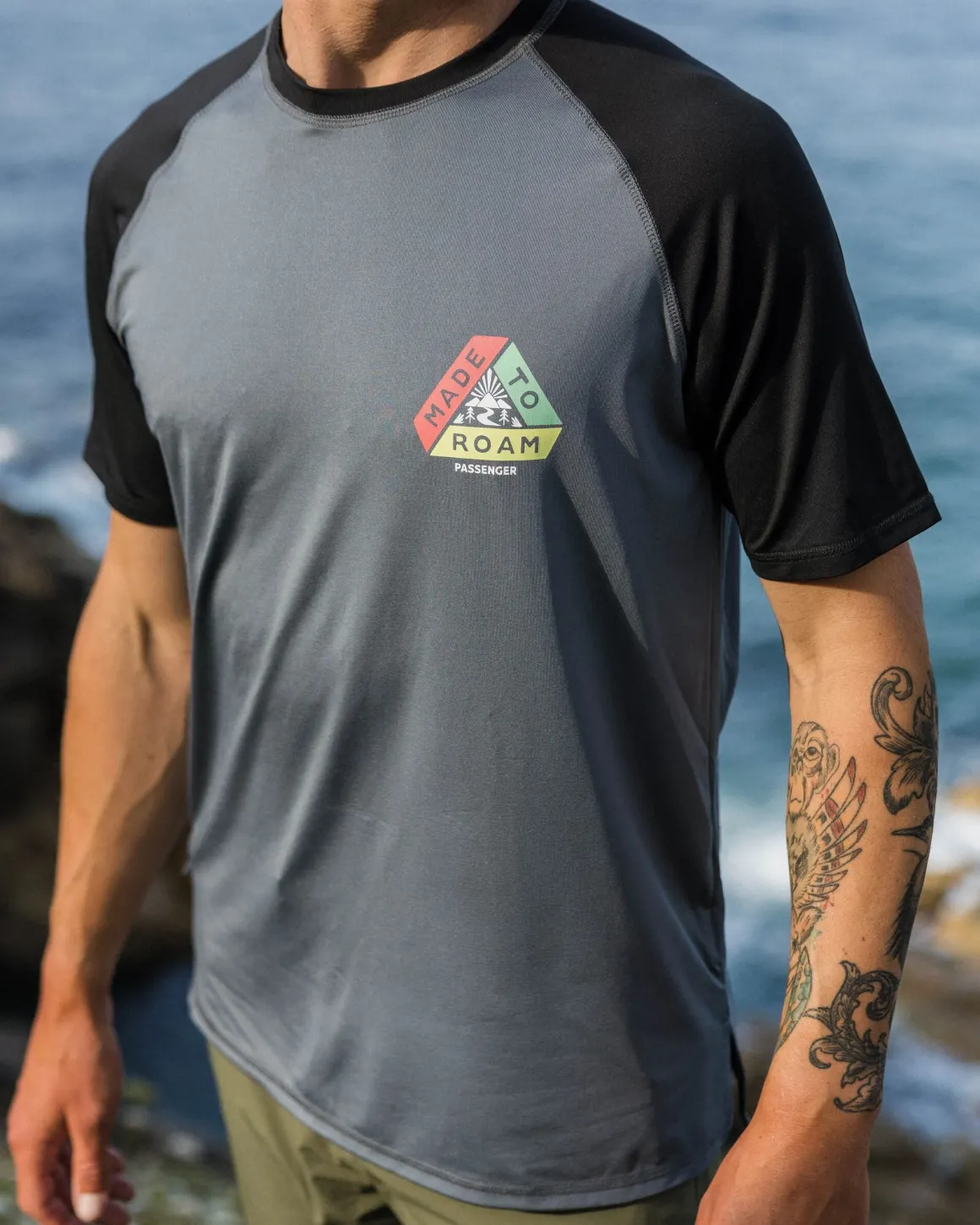 Dawn To Dusk Recycled Active T-shirt - Storm Gray