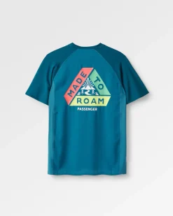 Dawn To Dusk Recycled Active T-shirt - Blue Steel