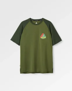 Dawn To Dusk Recycled Active T-shirt - Khaki Green
