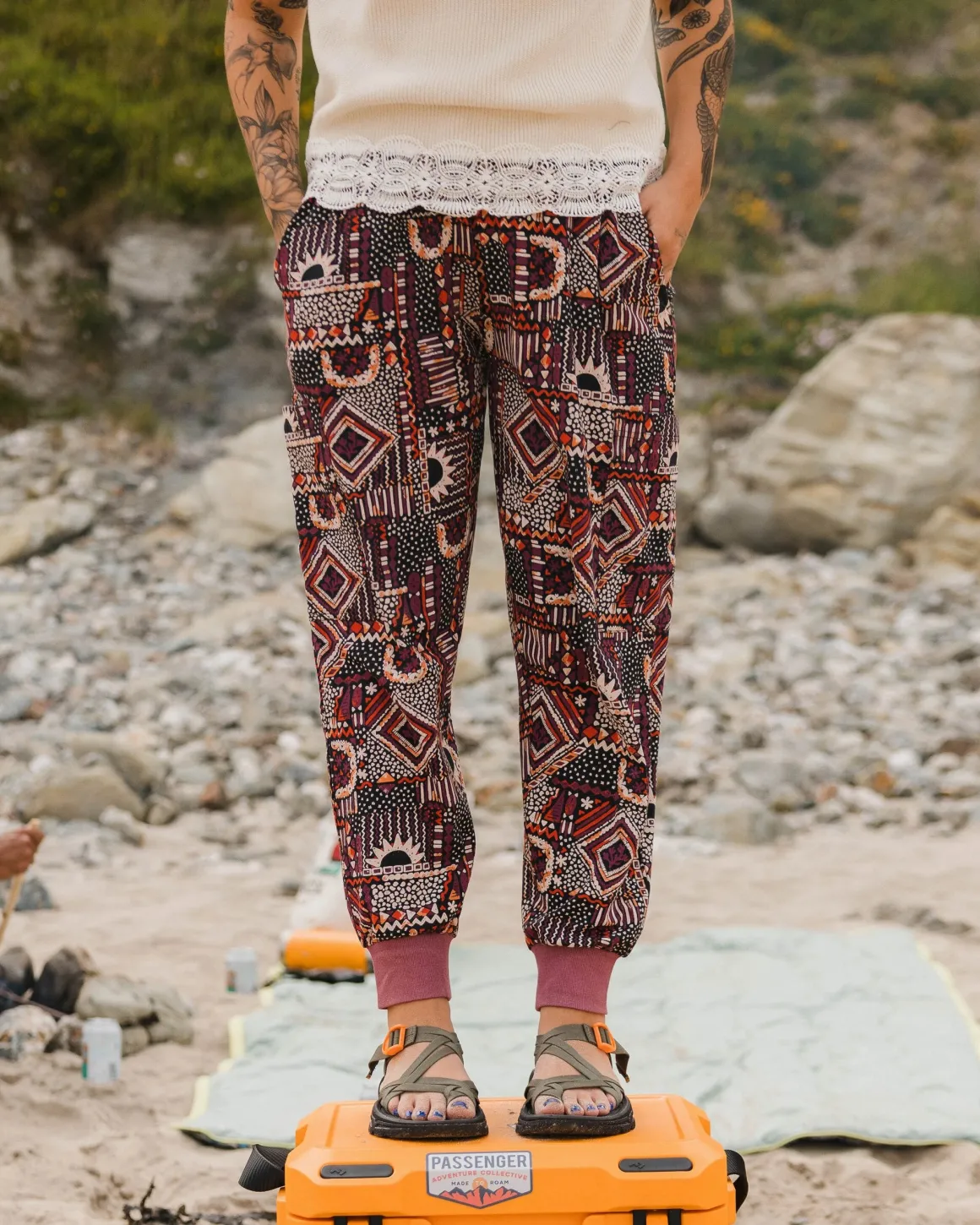 Day Dream Recycled Pant - Vintage Patchwork Black/Multi