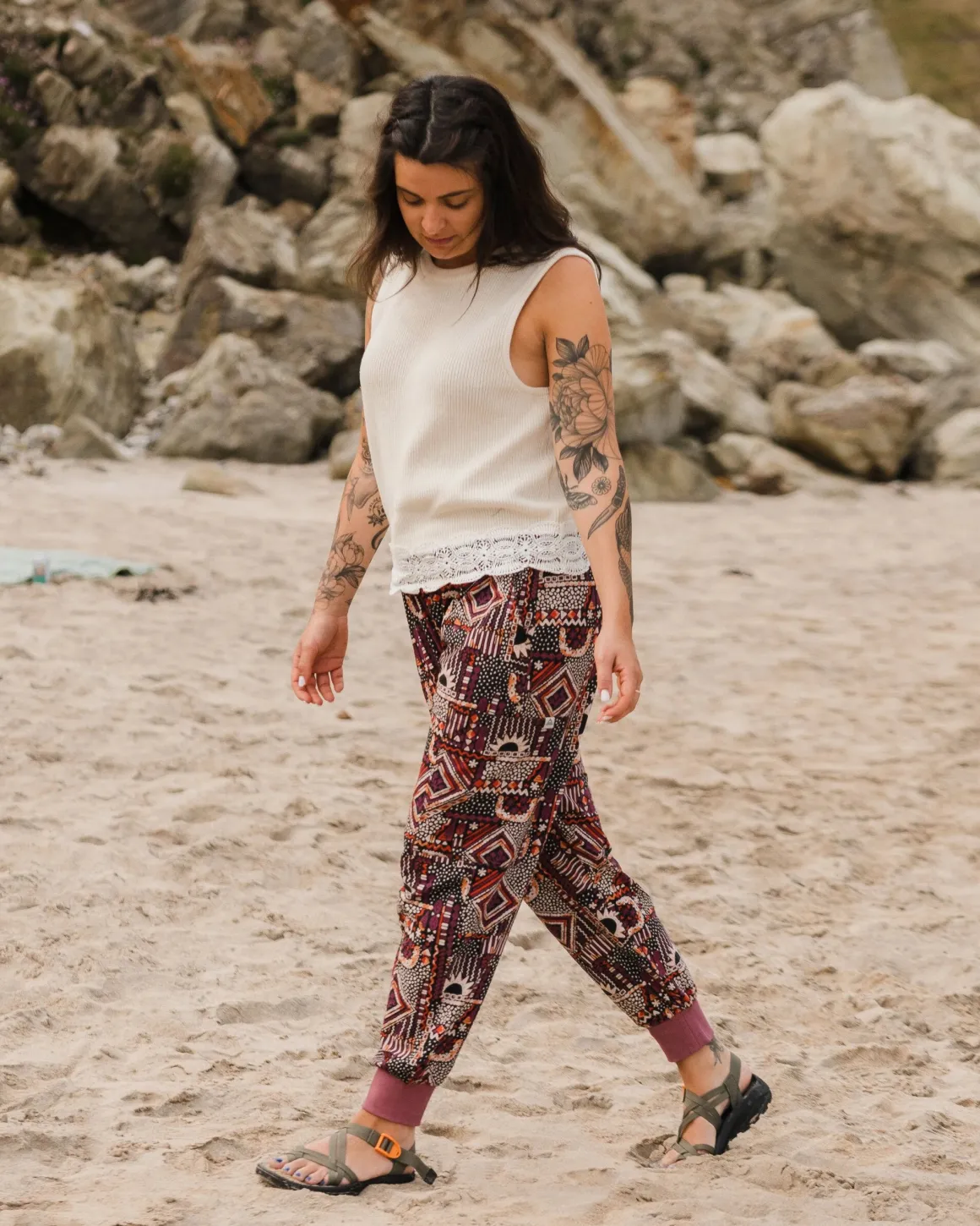 Day Dream Recycled Pant - Vintage Patchwork Black/Multi