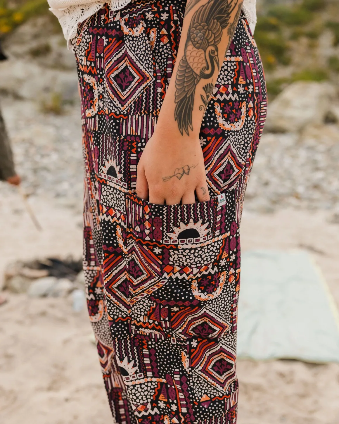 Day Dream Recycled Pant - Vintage Patchwork Black/Multi