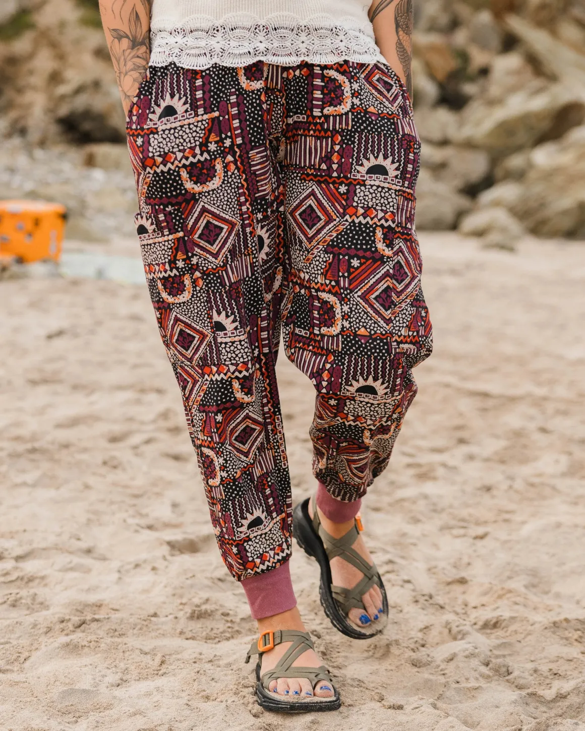 Day Dream Recycled Pant - Vintage Patchwork Black/Multi