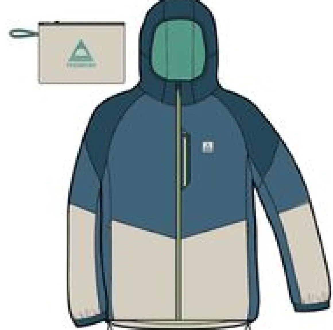 Daybreak Lightweight Men's Recycled Thermore Insulated Jacket - Tidal Blue/Blue Steel/Birch