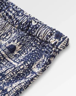 Daylily Loose Pants - Vintage Patchwork Navy