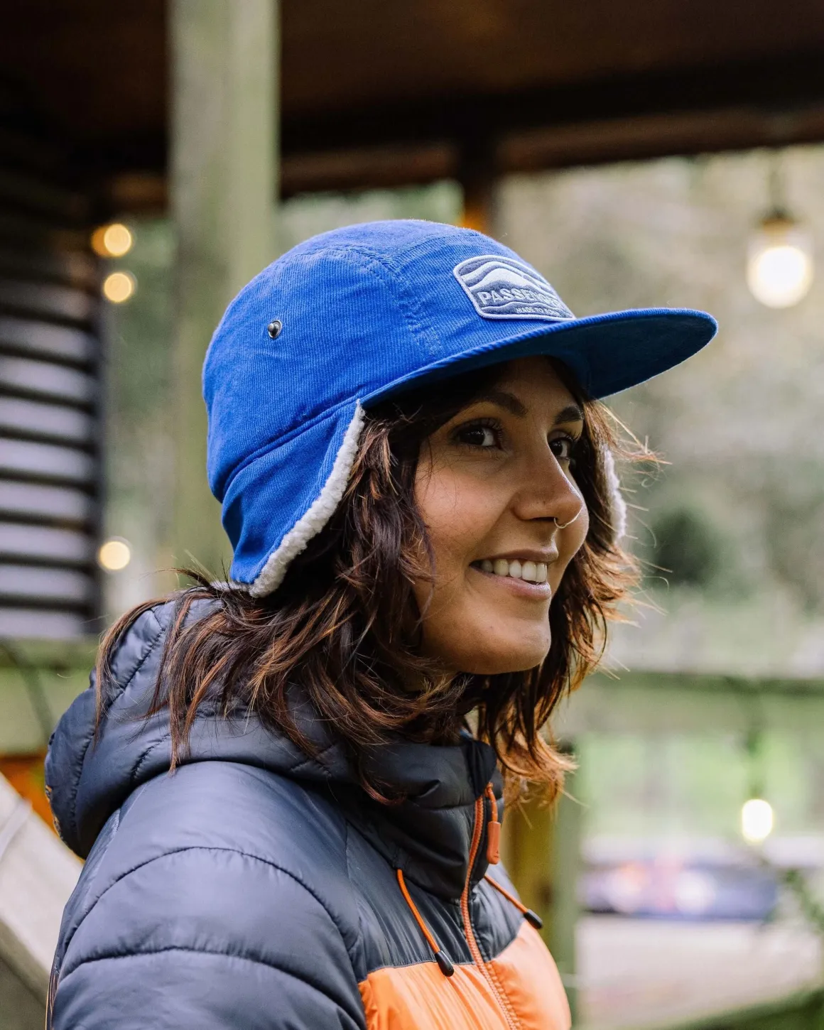 Daytime Recycled Cotton Sherpa Lined Hat - Azure Blue