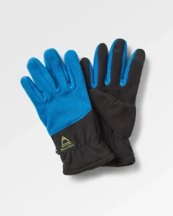 Daytrip Recycled Polar Fleece Touch Screen Gloves - Black/Tidal Blue