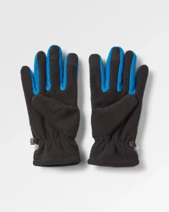 Daytrip Recycled Polar Fleece Touch Screen Gloves - Black/Tidal Blue