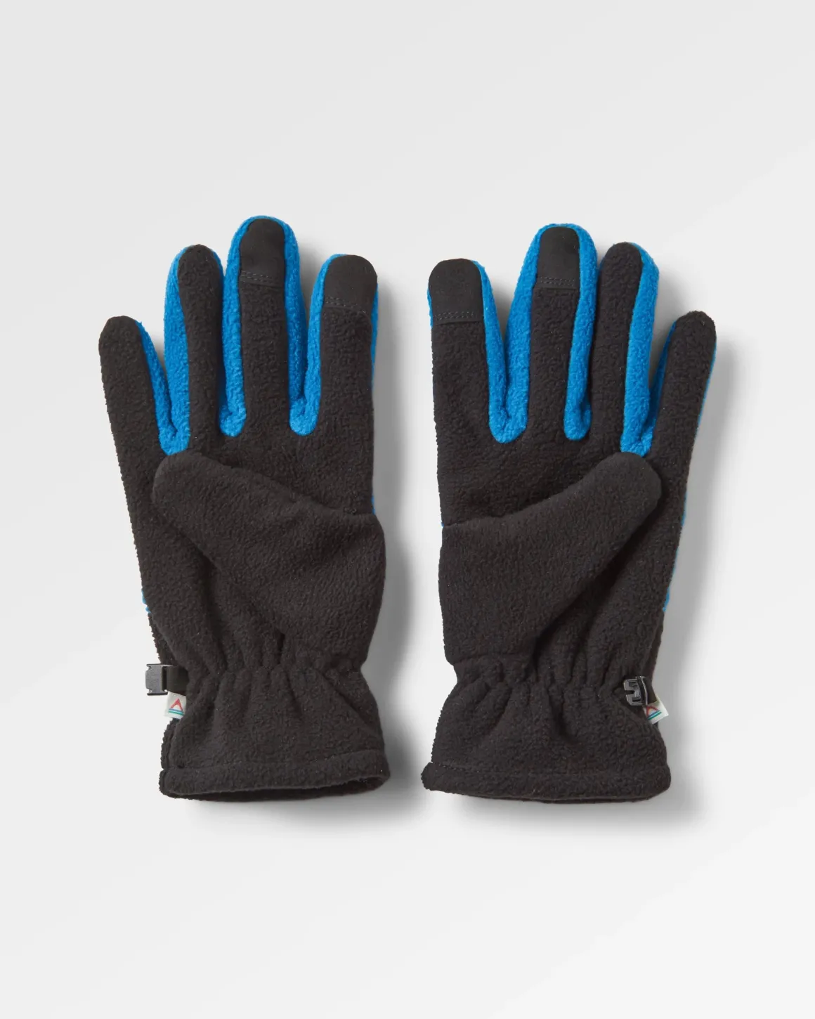 Daytrip Recycled Polar Fleece Touch Screen Gloves - Black/Tidal Blue