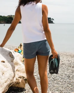 Del Sur Cord Short - Stone Blue