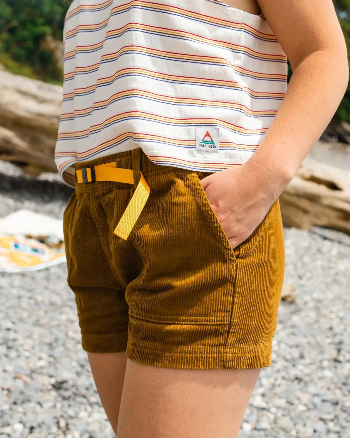 Del Sur Cord Shorts - Tapenade